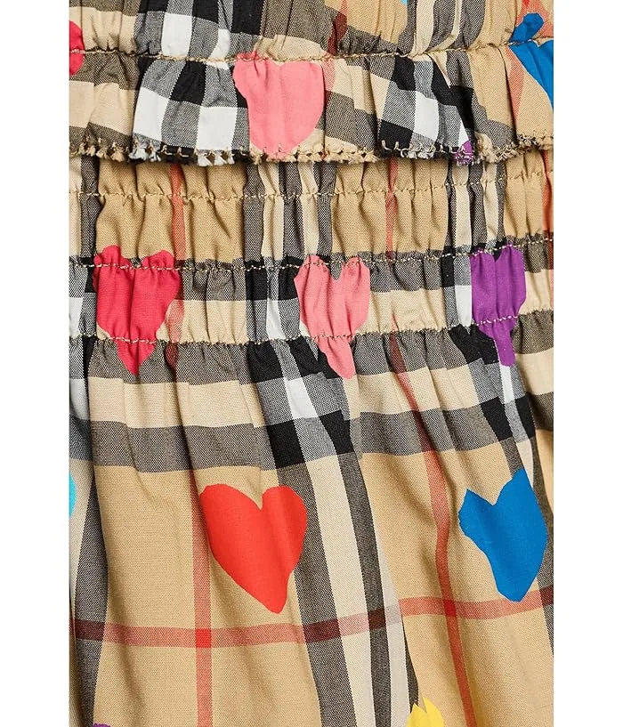 Юбка Ama Check Heart Burberry Kids, Sand IP Pattern — фото 3