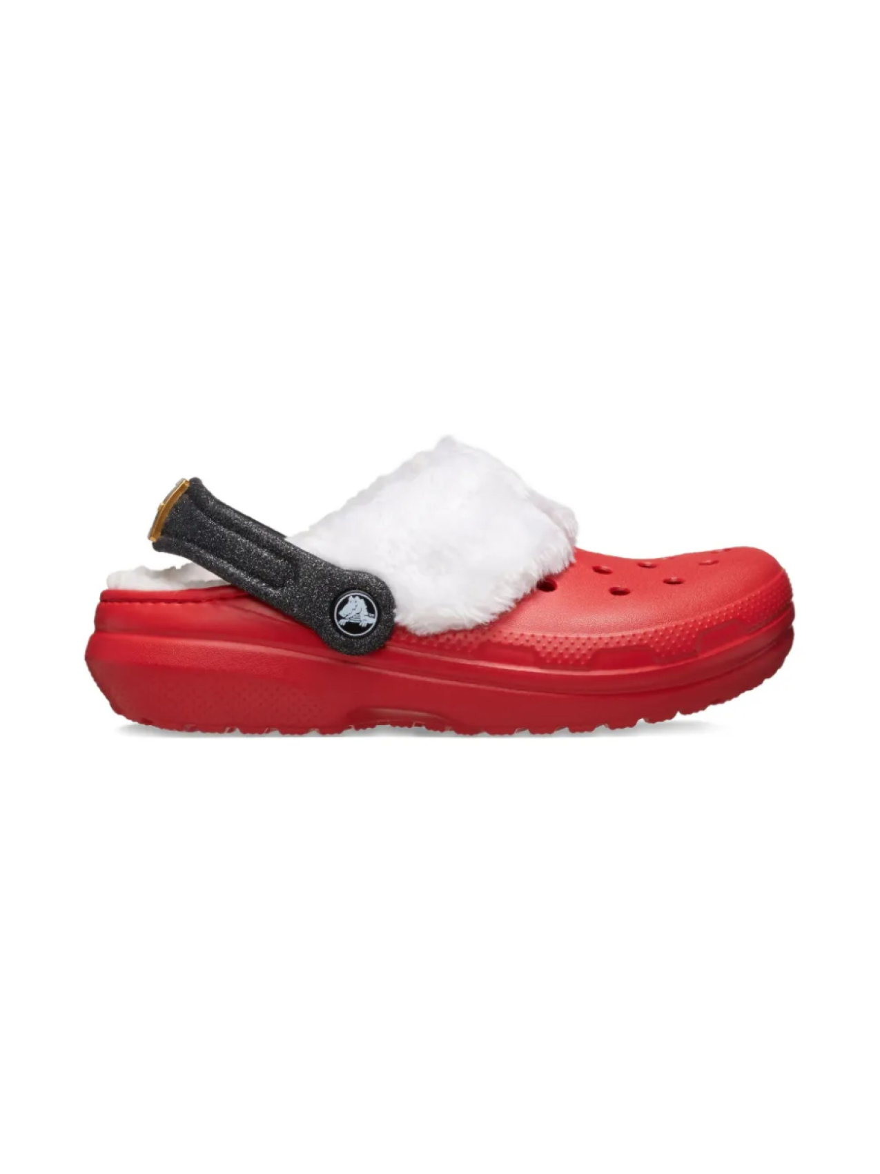 

Сабо Crocs Kids с подкладкой в виде Санты, красный