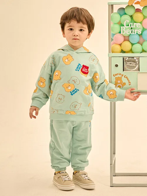 Детский костюм с капюшоном и ушками Care Bears, хлопок, 100%, цвет мята