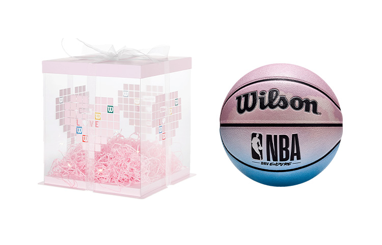 

Wilson Баскетбольный мяч NBA China PU розовый синий размер 7 тренировочный unisex