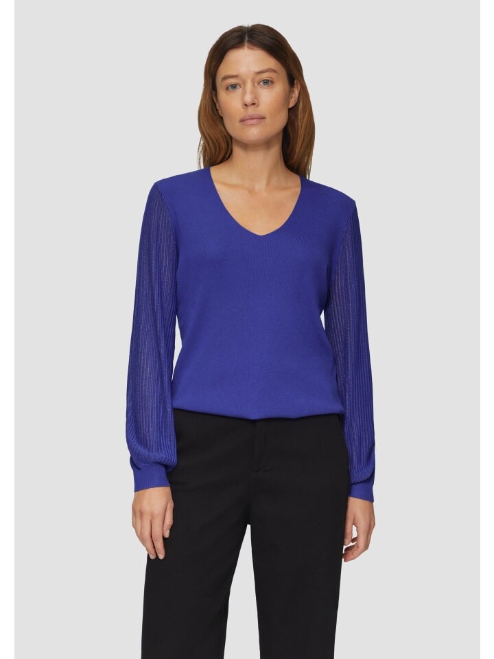 

Пуловер s.Oliver BLACK LABEL Strickpullover langarm, синий