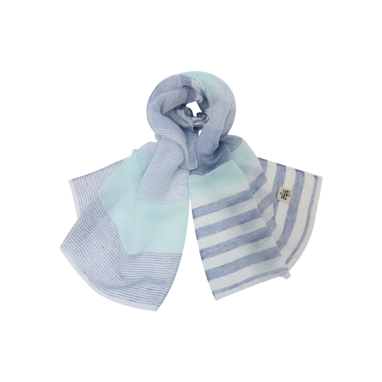 

Шелковый шарф Women's ELLE, stripe синий