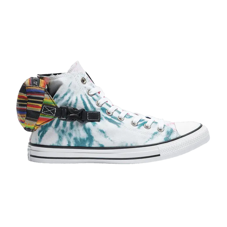 

Кроссовки Converse Chuck Taylor All Star Buckle Up High 'Tie-Dye', зеленый