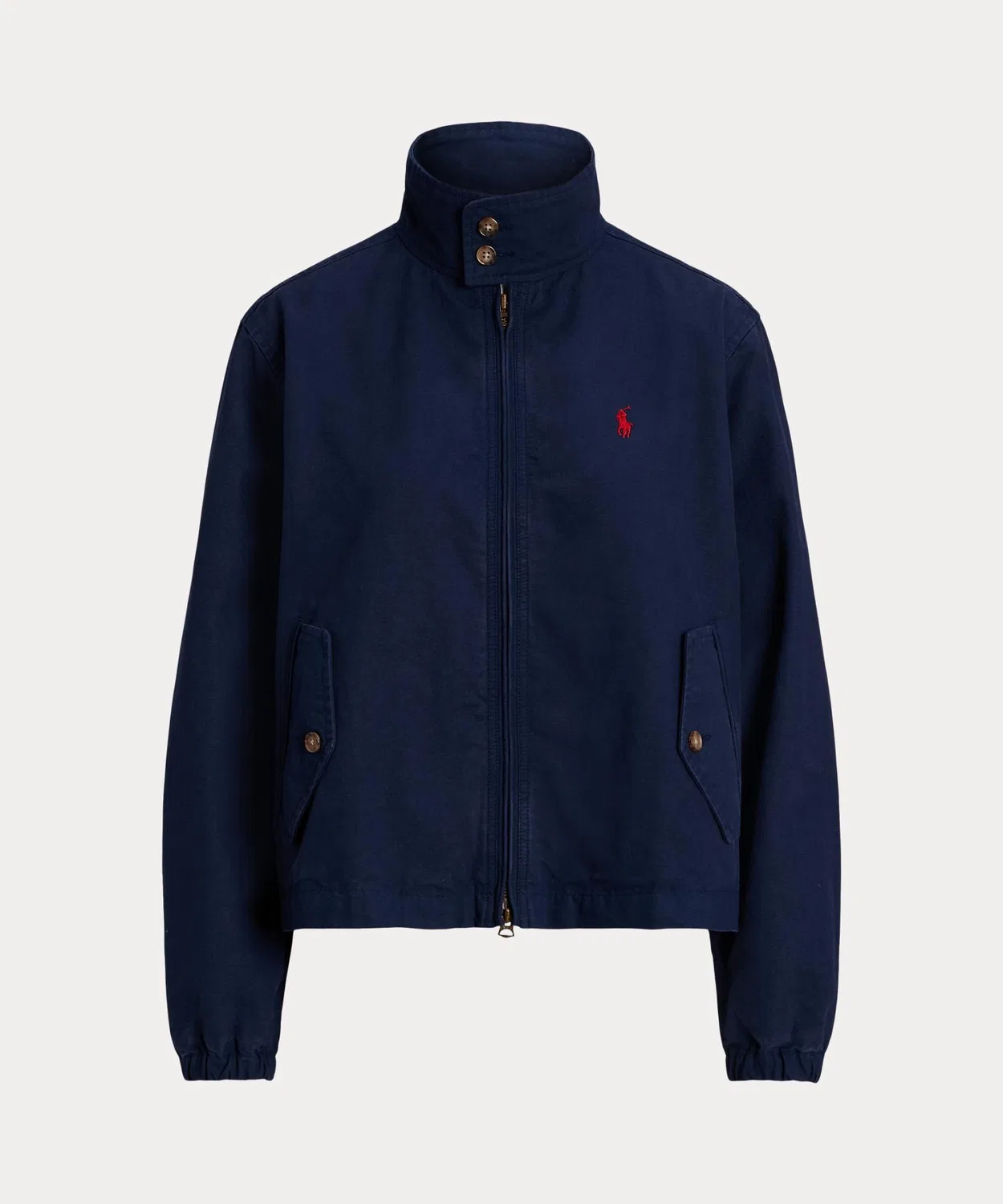Куртка из хлопкового канваса Polo Ralph Lauren, укороченная, темно-синяя — фото 2