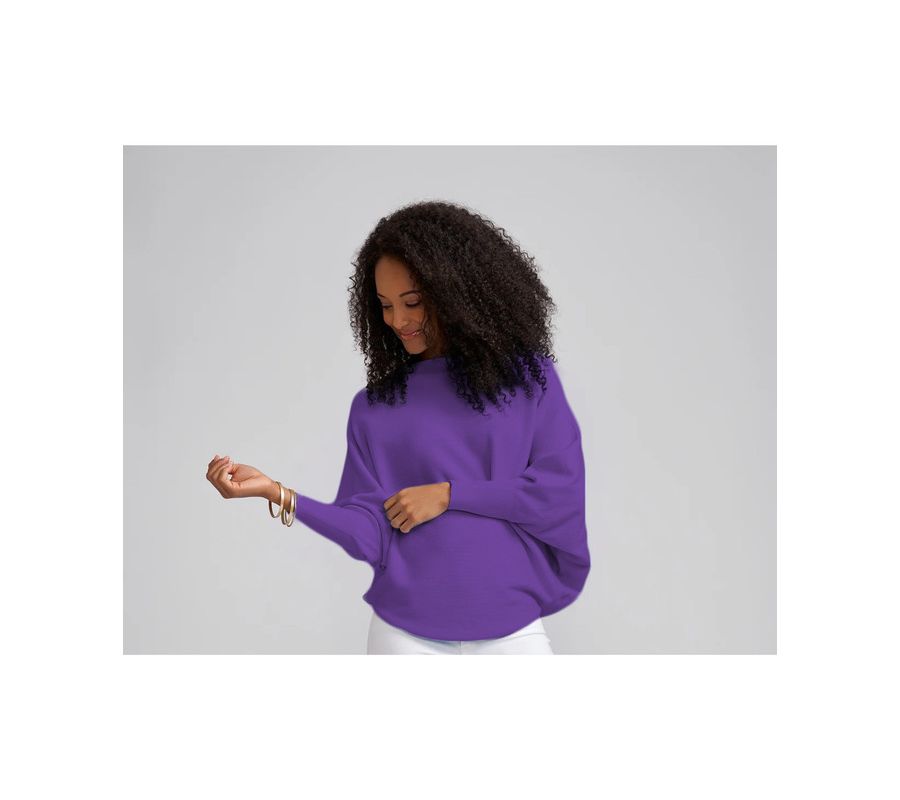 

Женский свитер Ivy Oversized с рукавами летучая мышь длиной 3/4 Caldwell Collection, Purple
