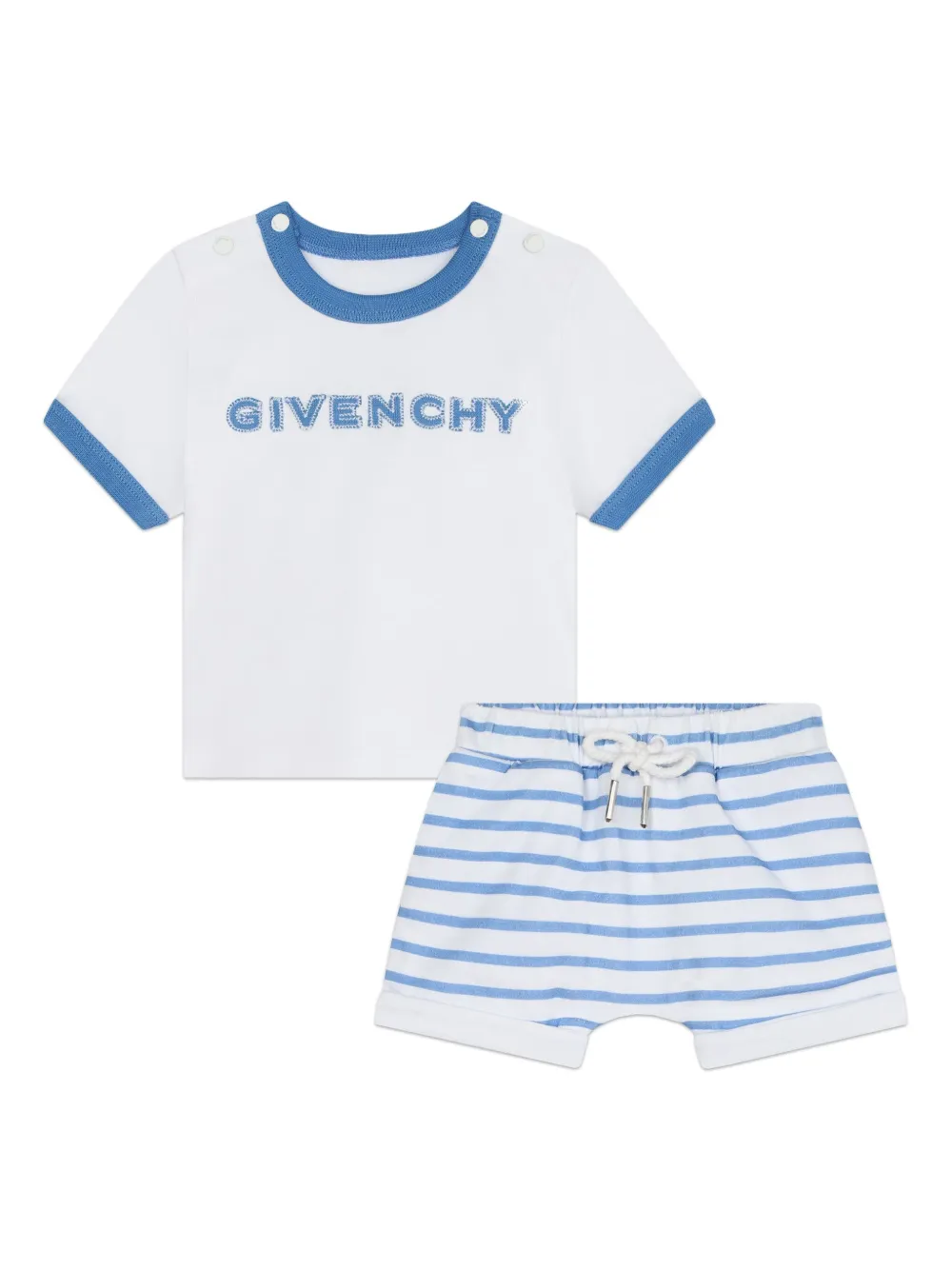 

Комплект из футболки и шортов с логотипом Givenchy Kids, белый