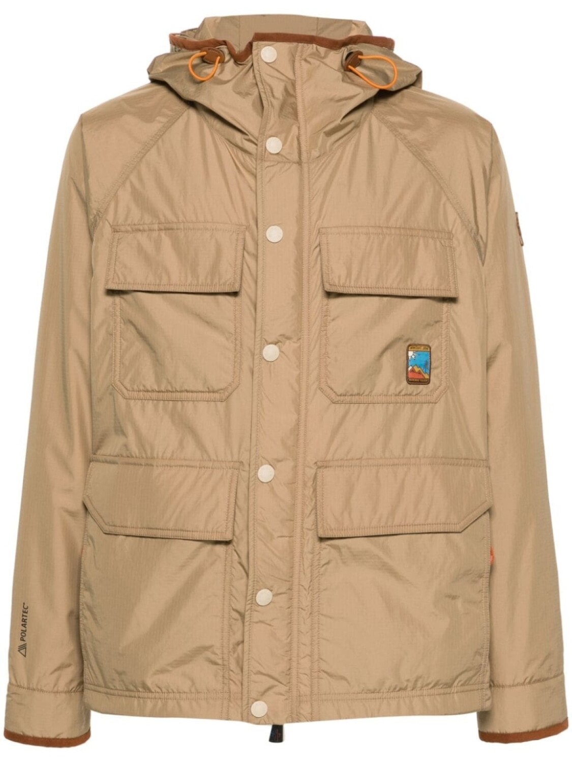 

Moncler Grenoble пуховик Rutor с капюшоном, нейтральный цвет