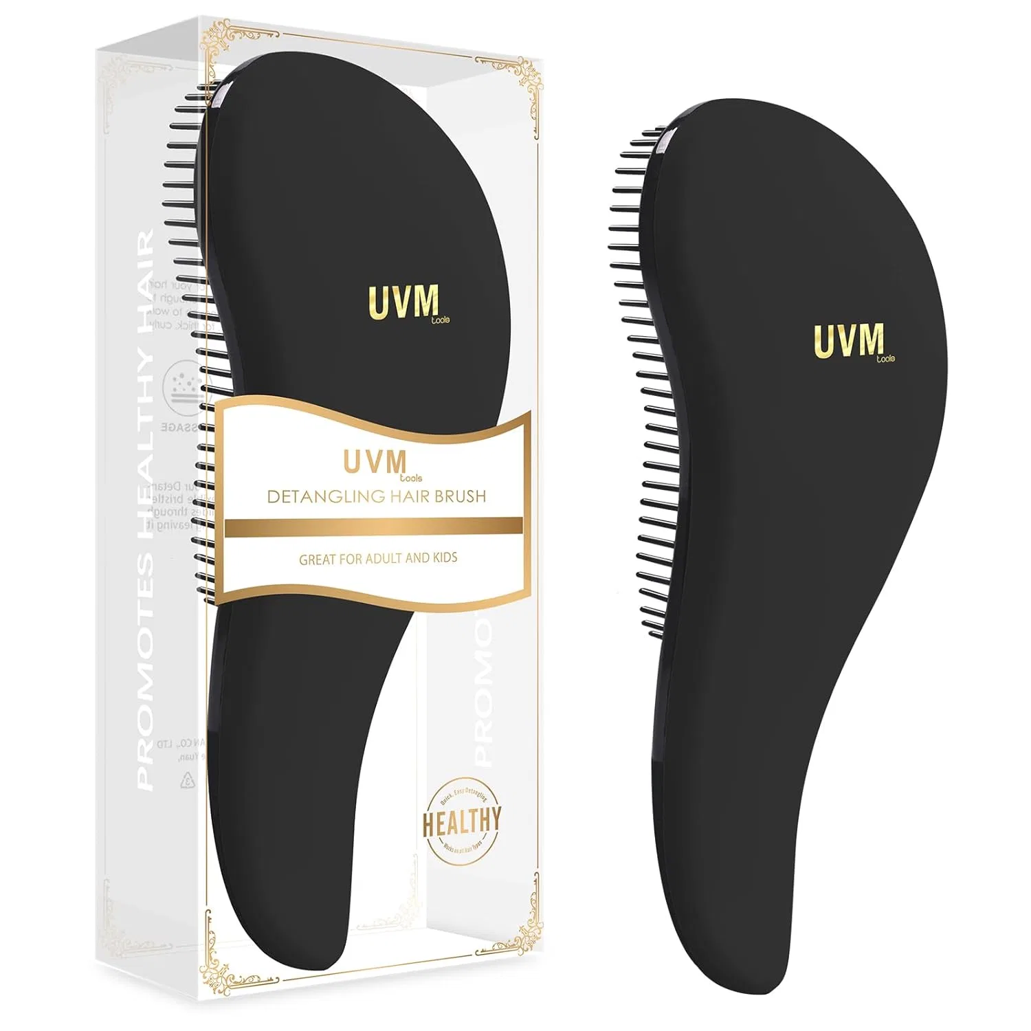 Расческа для распутывания волос Uvm Tools, Black
