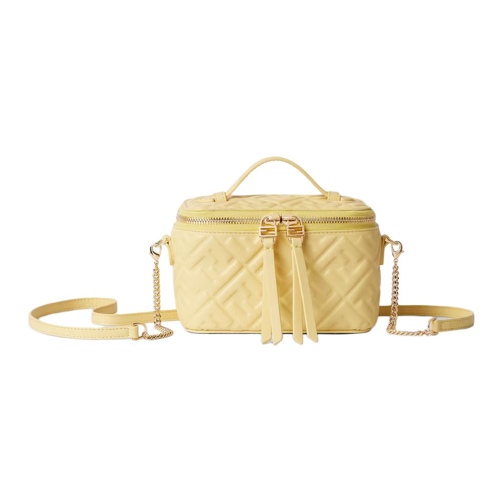 

Мини-сумка-кроссбод из овчины женская желтая FENDI, Set (Bag+Dust Bag)