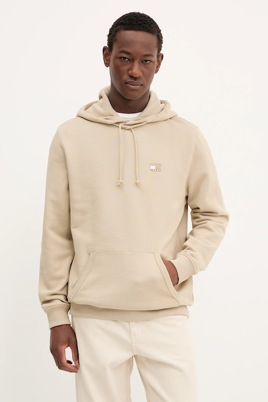 

Хлопковая толстовка Tommy Jeans, бежевый