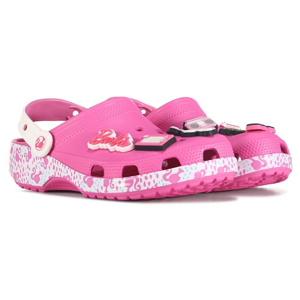 

Коллаборация классических сабо Barbie Crocs, розовый