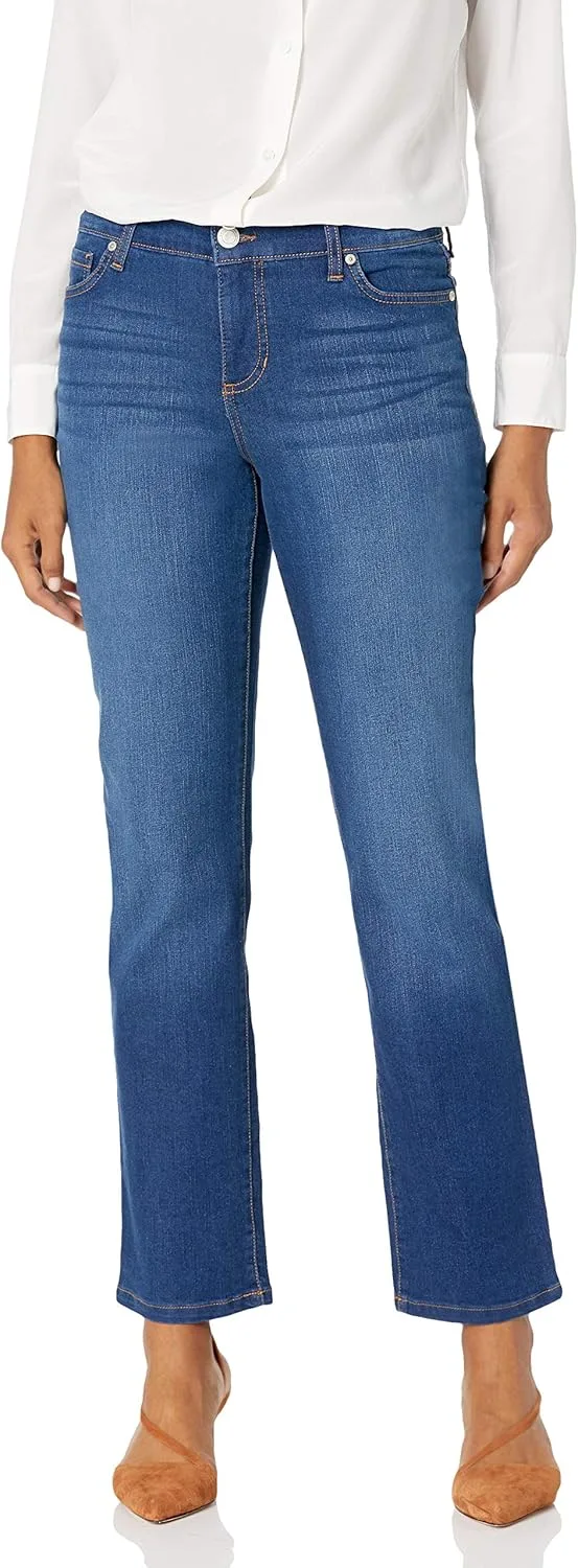 

Bandolino Women's Mandie Signature Fit High Rise Straight Leg Jean Plus Size
