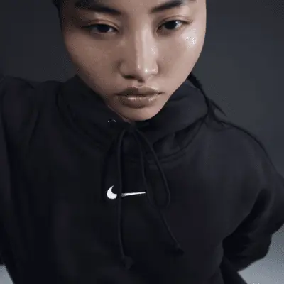 Худи Nike Sportswear Phoenix Fleece, цвет Black/Sail — фото 3