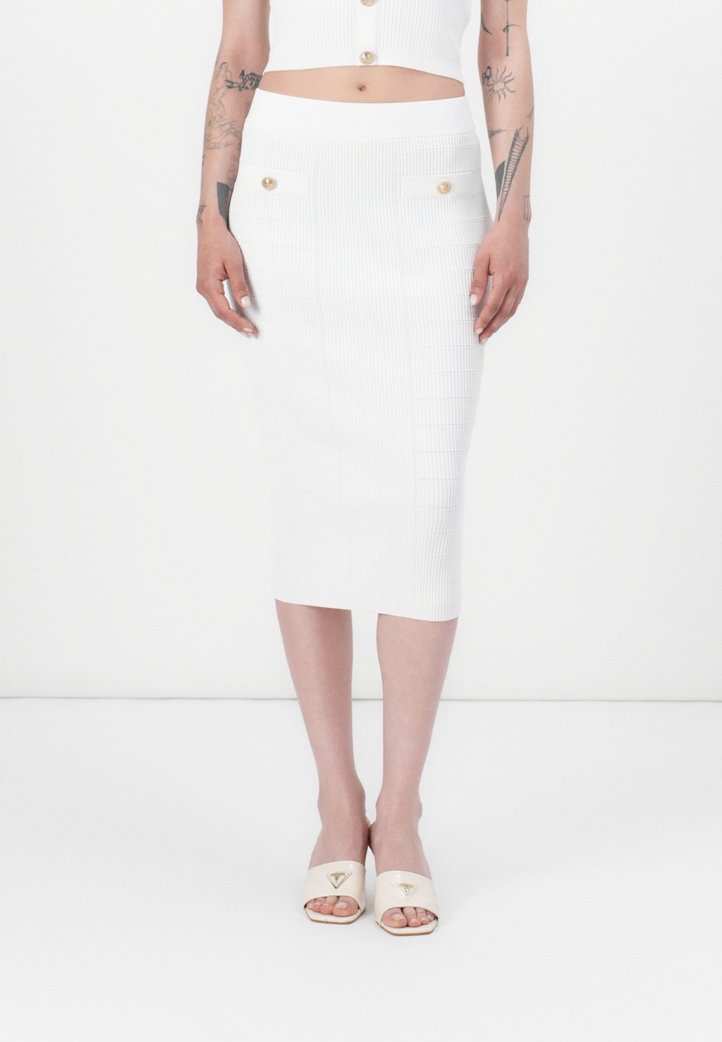 

Юбка-карандаш EVANGELINE SKIRT Guess, кремовый