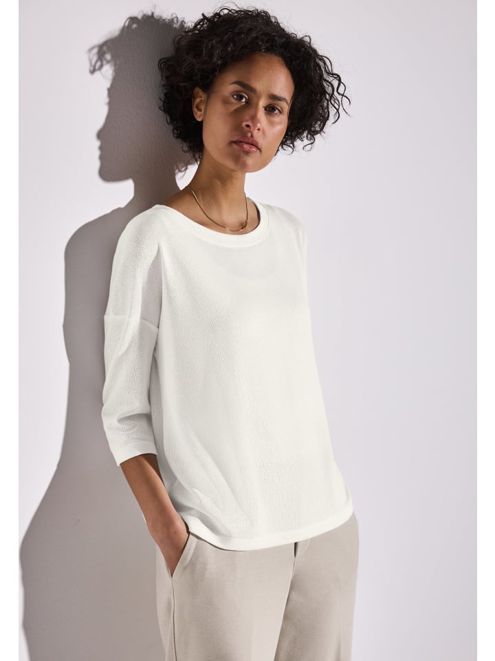 

Футболка Street One, цвет strick-look shirt' weiß