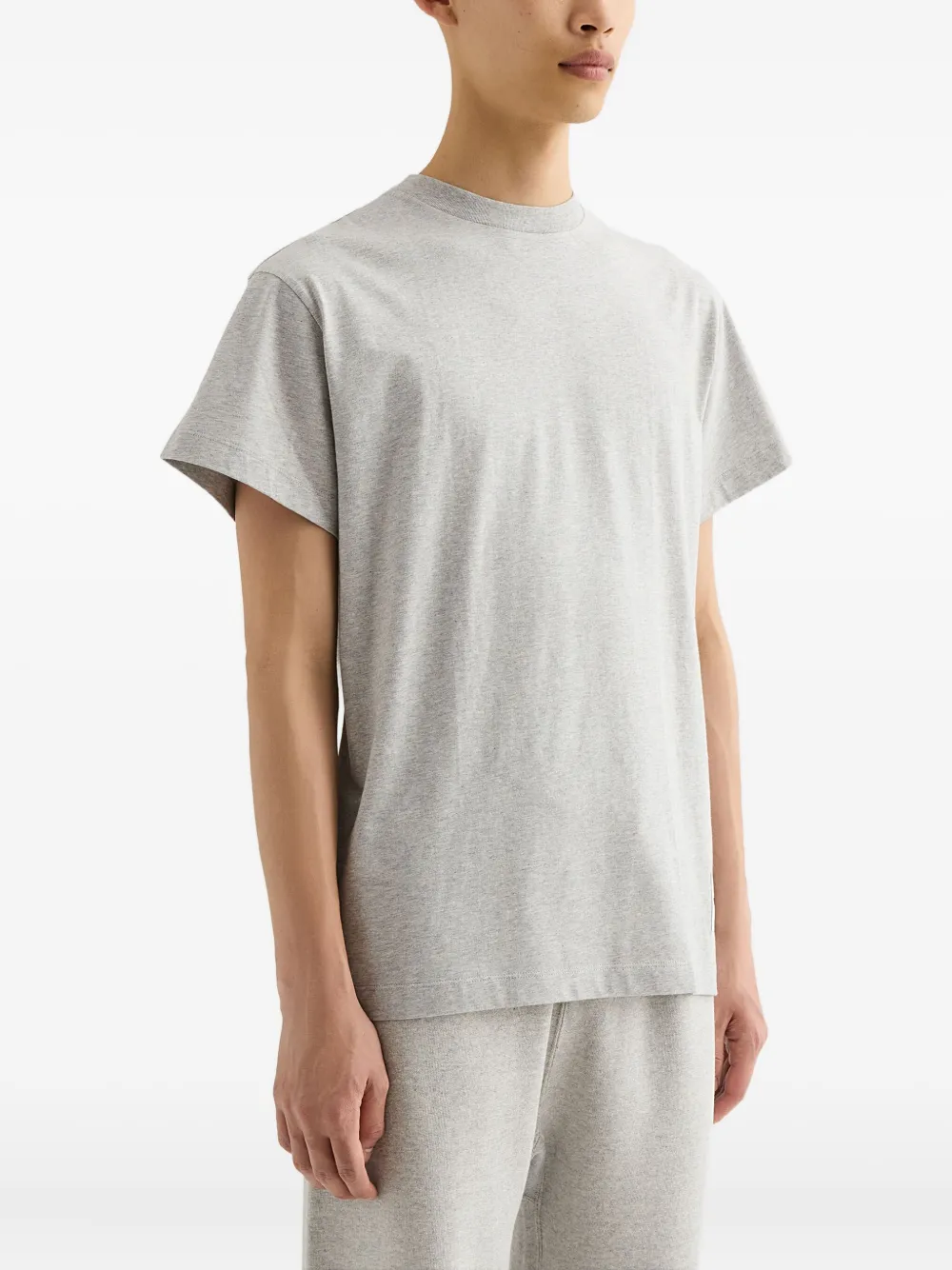 Футболка с нашивкой-логотипом (комплект из трех) JIL SANDER, серый — фото 3
