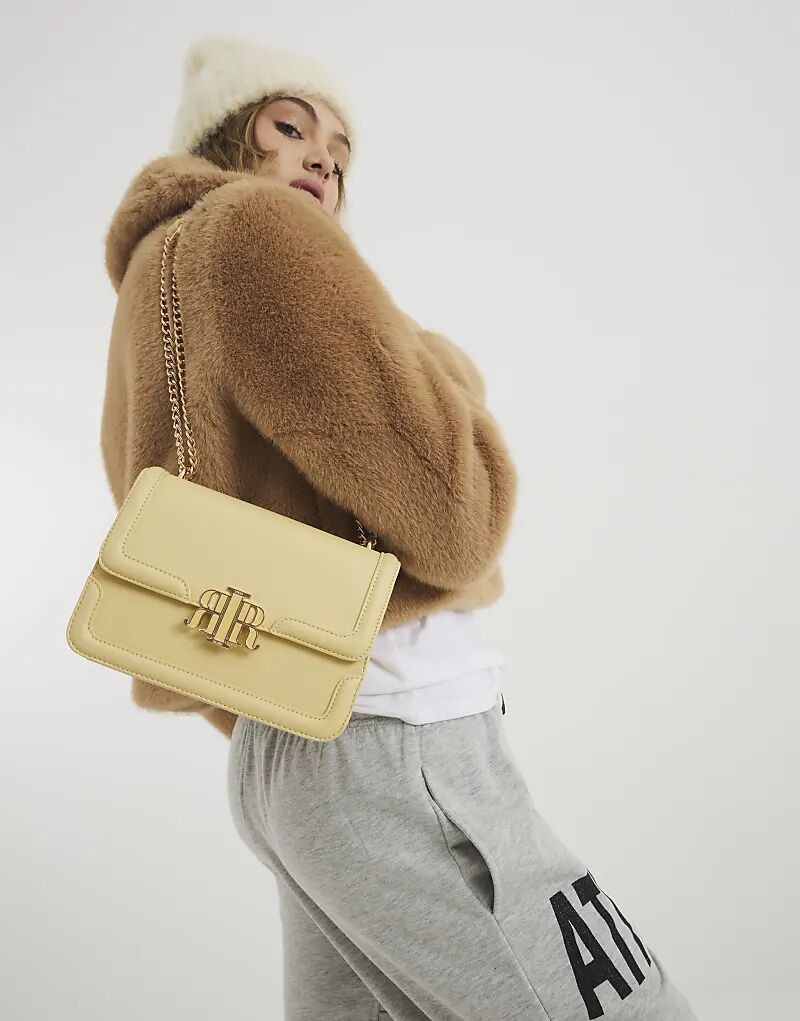 

Сумка через плечо из искусственной кожи желтого цвета River Island