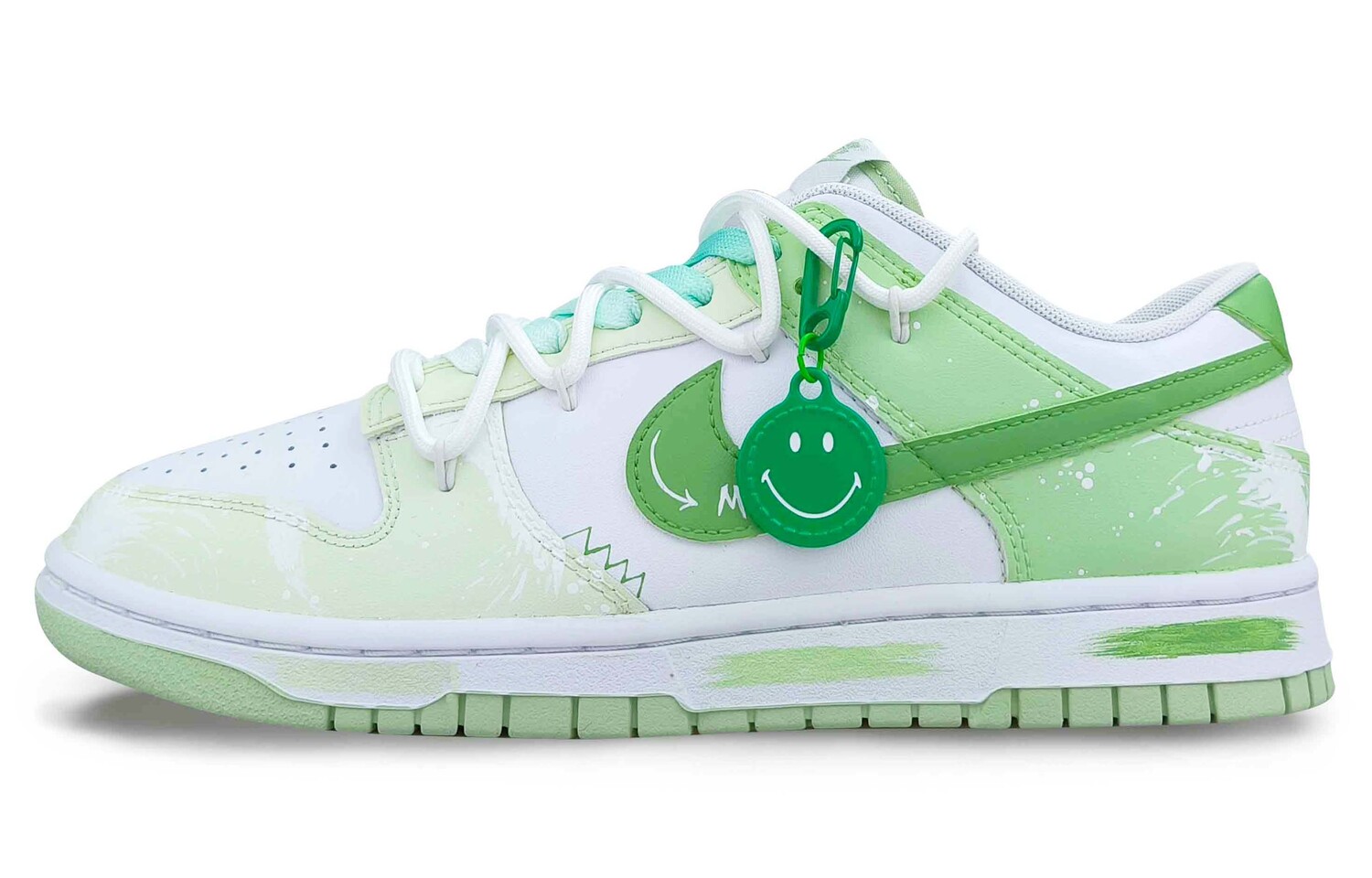 

Кроссовки Nike Dunk Skateboard Shoes Men Low-Top White Green, Зеленый, Кроссовки Nike Dunk Skateboard Shoes Men Low-Top White Green