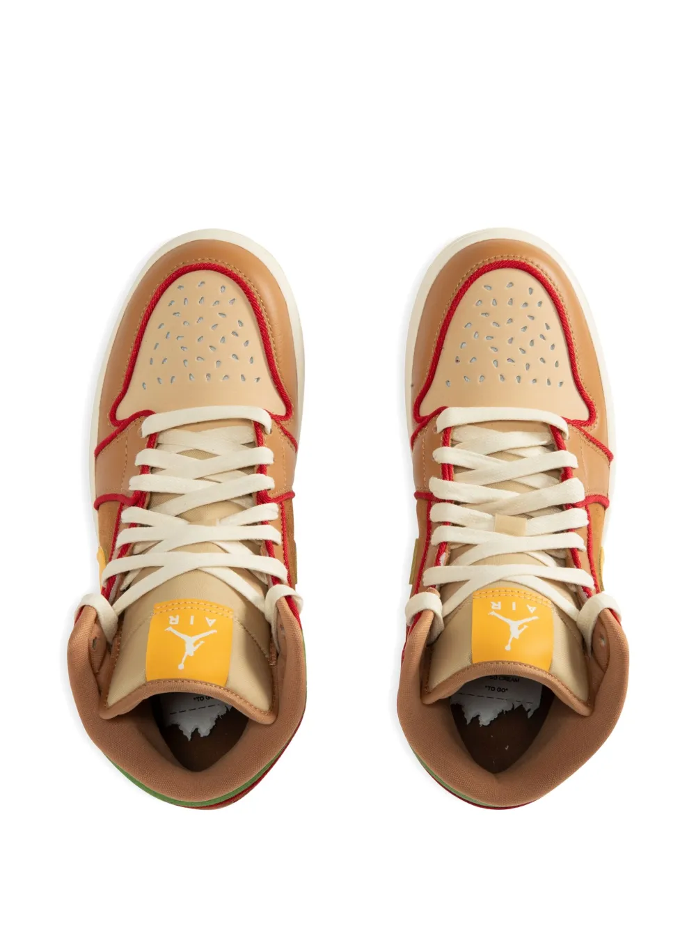 Высокие кроссовки Air Jordan, коричневый — фото 3