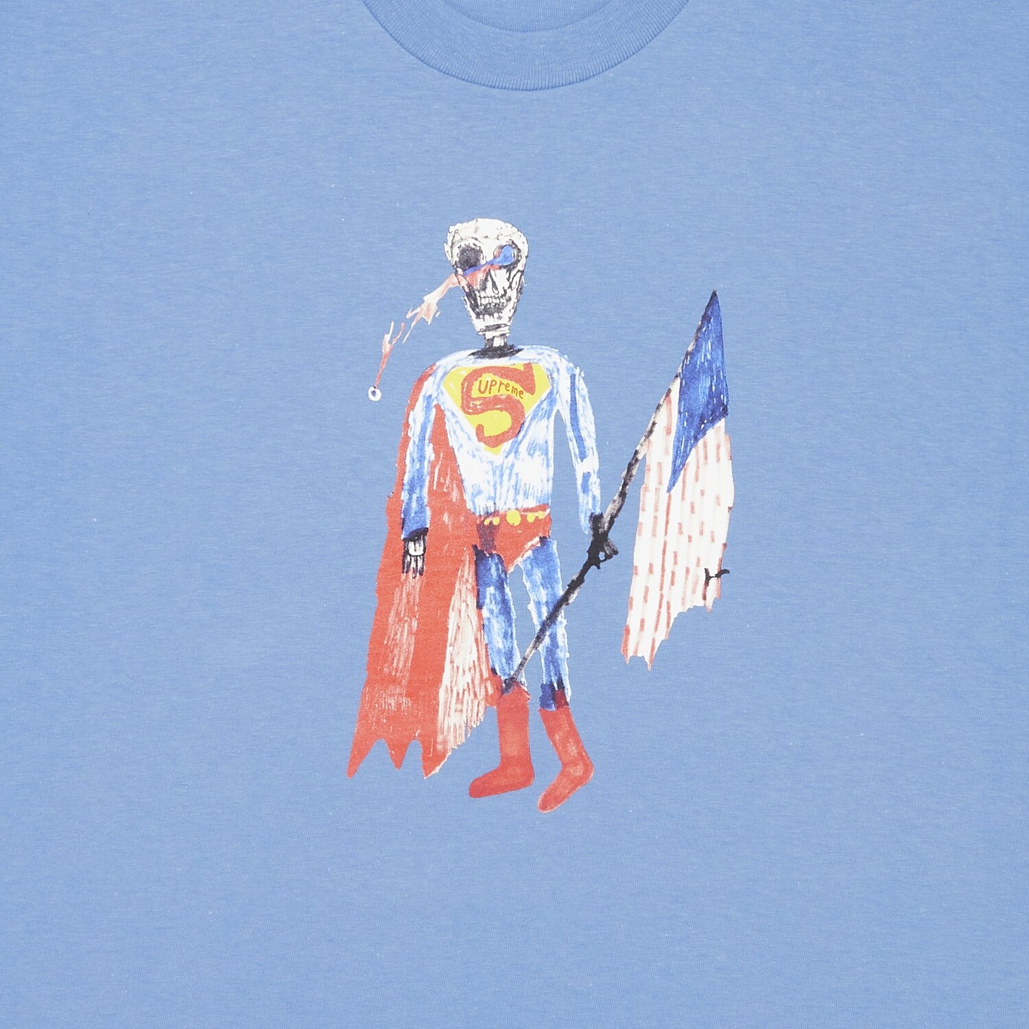 Футболка Supreme Skeleton Dusty Light Royal — фото 3