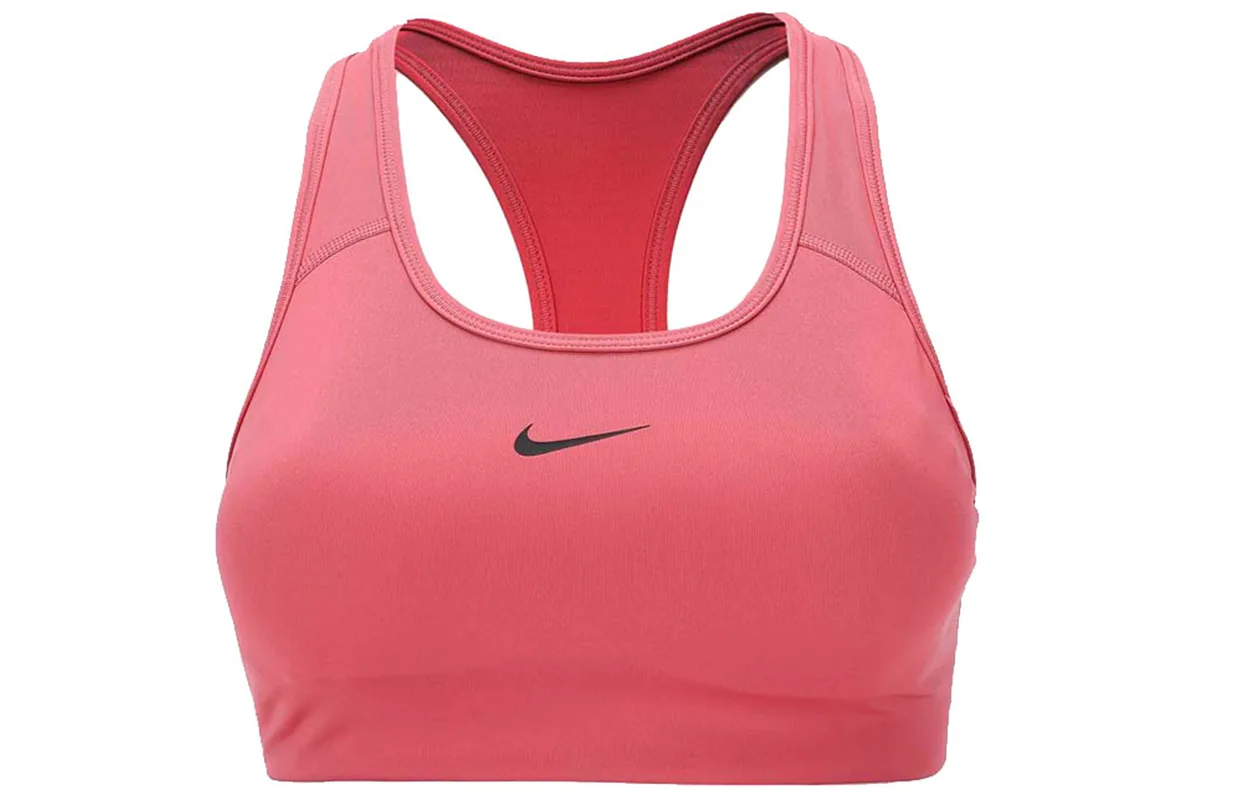 Nike Топ-майка женская розовая с вырезом ракушкой — фото 3