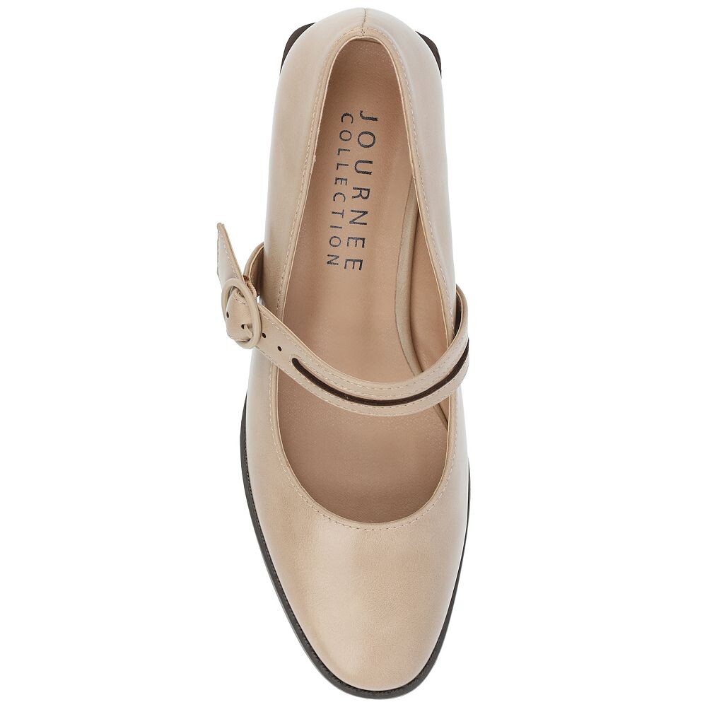 Женские туфли на блочном каблуке Journee Collection Tru Comfort Foam Savvi, цвет Tan — фото 4