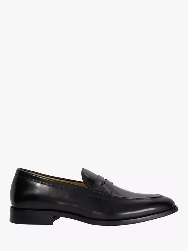 Кожаные лоферы Skylers с широкой колодкой Dune London, Black