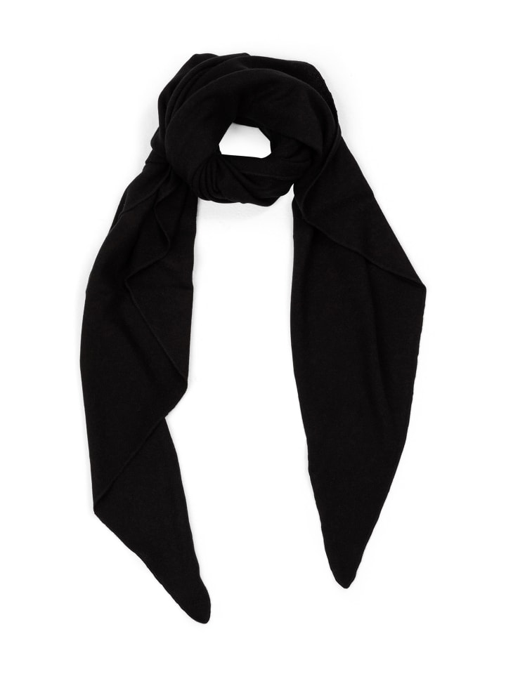 

Органический треугольный шарф черного цвета CASH-MERE.CH