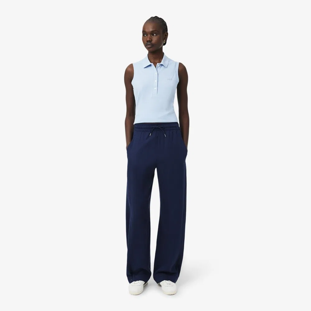 Брюки Lacoste Повседневные из смесового льна, тёмно-синие