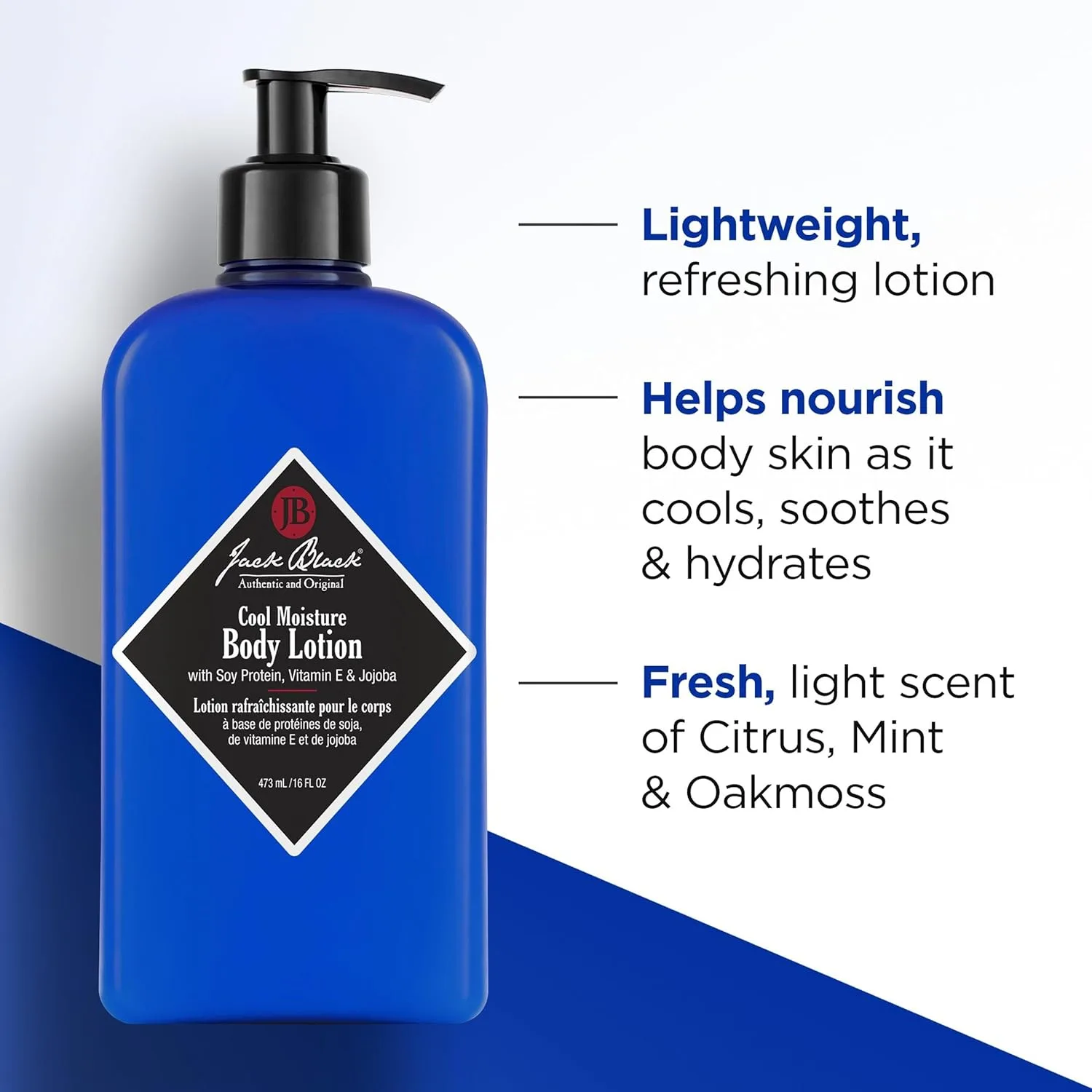 Jack Black Cool Moisture Body Lotion для мужчин, лосьон для сухой кожи 473 мл (1 шт.) — фото 2