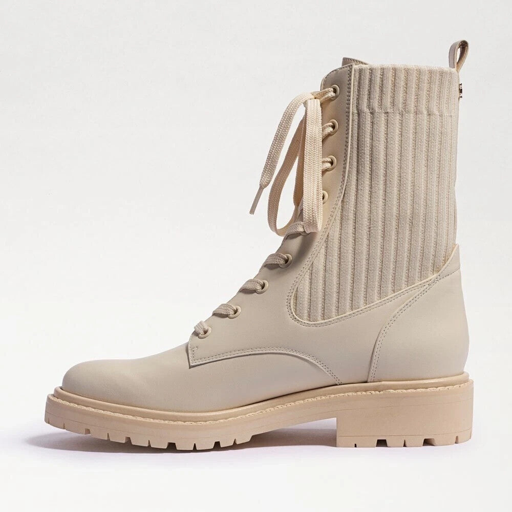 Сапоги-гриндерсы Sam Edelman Lydell женские из слоновой кости кожи с круглым носком — фото 3