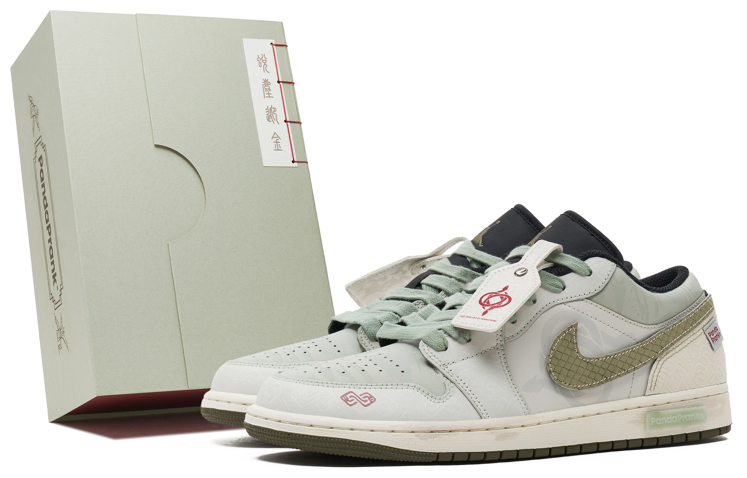 

Air 1 нескользящие износостойкие низкие винтажные баскетбольные кроссовки мужские Jordan, бежевый/зеленый