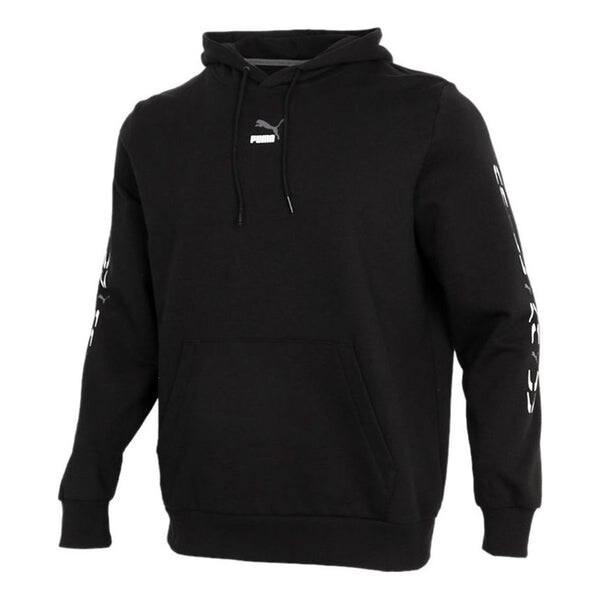 

Толстовка graphic hoodie 'black white' Puma, черный