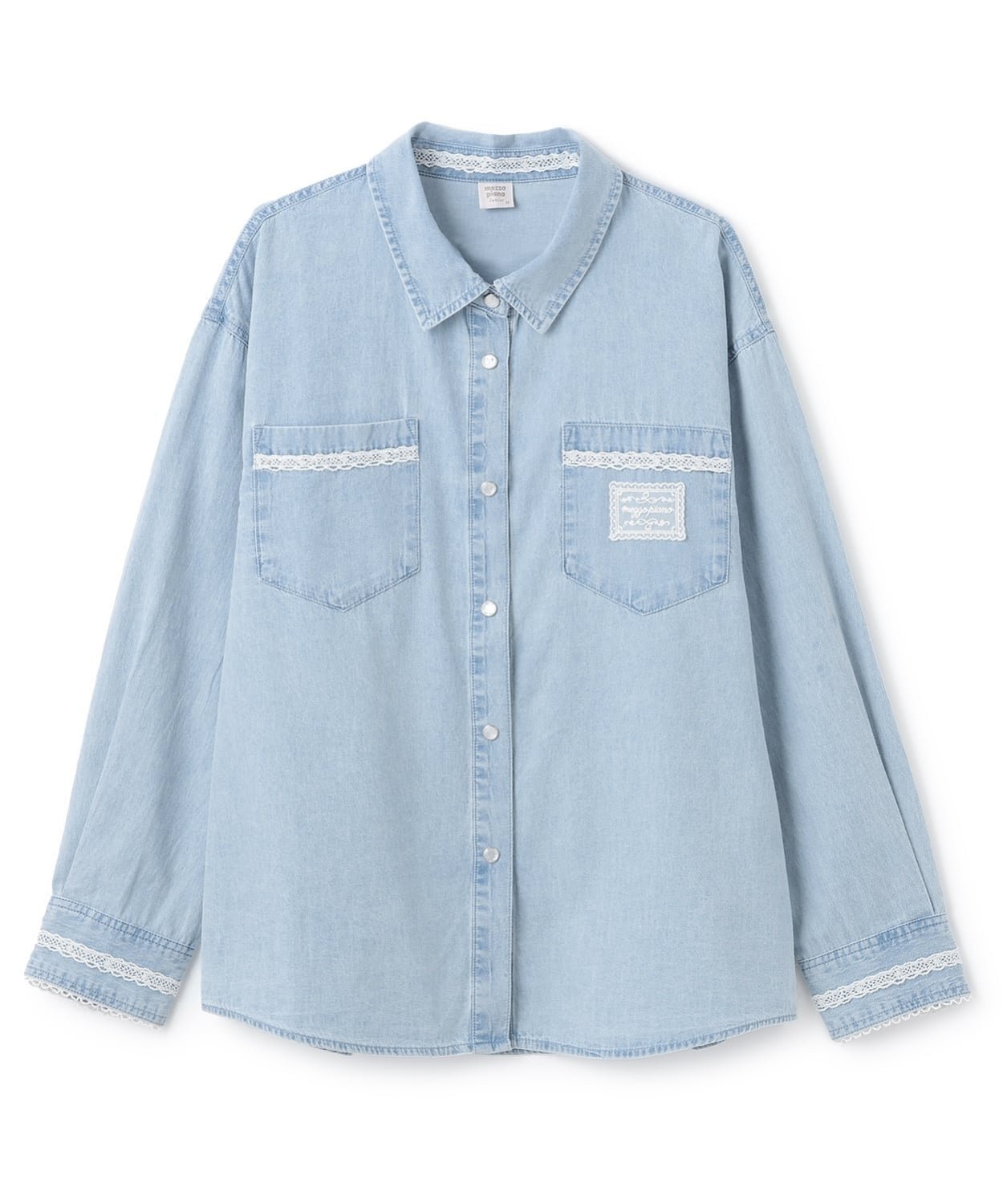 Светлая джинсовая рубашка Mezzo piano Junior, Light Blue — фото 3