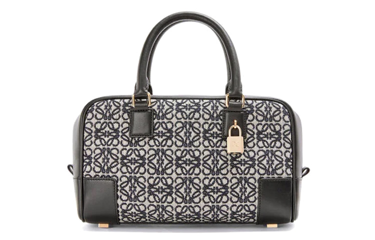 

Сумка через плечо Amazona из телячьей кожи, кроссбод, женская ручная Trumpets морской синий/серый LOEWE