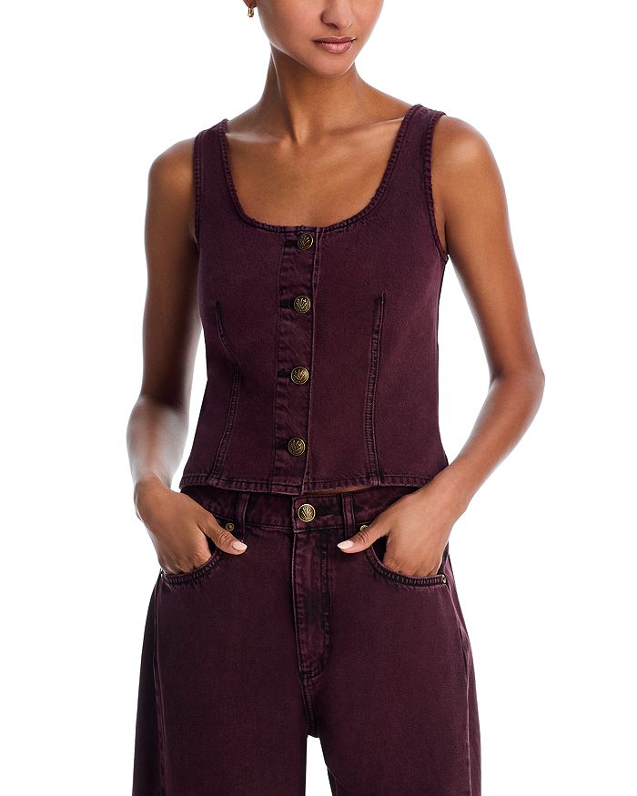 

Джинсовый жилет Poppy rag & bone, фиолетовый