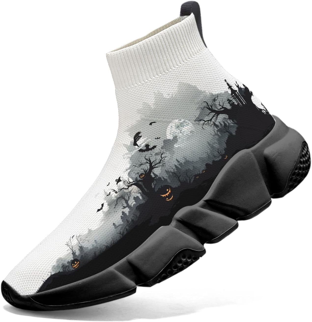

Кроссовки Hetios для мужчин слипоны - Хэллоуин, вязаные, дышащие, спортивные, для тренажерного зала, повседневные, легкие, теннисные, Halloween Special Edition 18