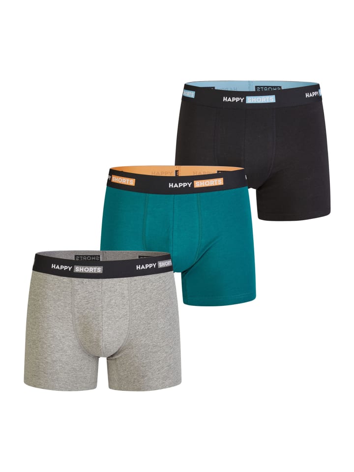 

Боксерские трусы Happy Shorts, цвет turqouise-black-grey