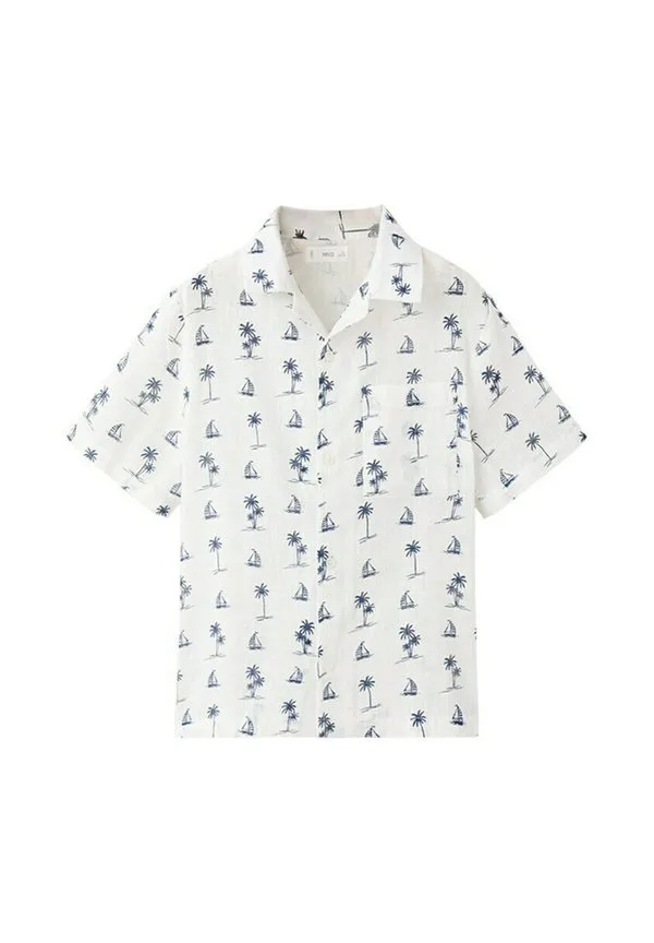 Детская рубашка Mango Kids, Off White — фото 2
