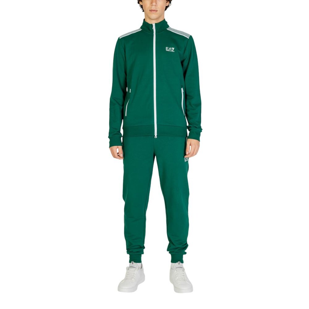 

Зеленый хлопковый спортивный костюм Armani EA7 Emporio