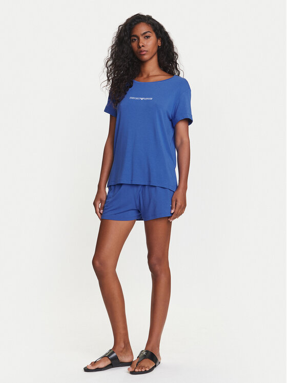 Спортивные шорты обычного кроя EW000781 AF12192 UA012 Emporio Armani, синий — фото 2