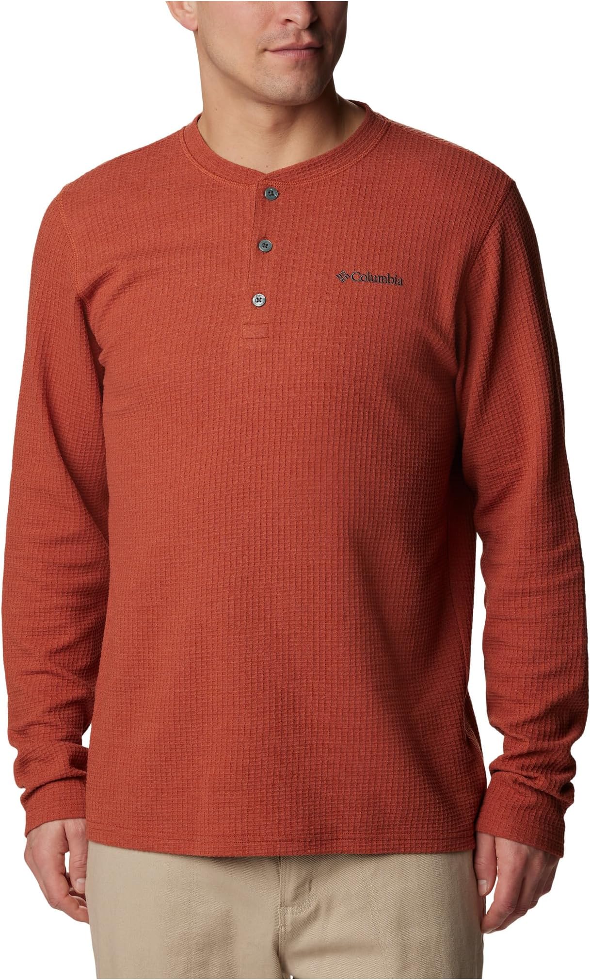 

Лонгслив Columbia Pine Peak Waffle Long Sleeve Henley, цвет Warp Red Heather