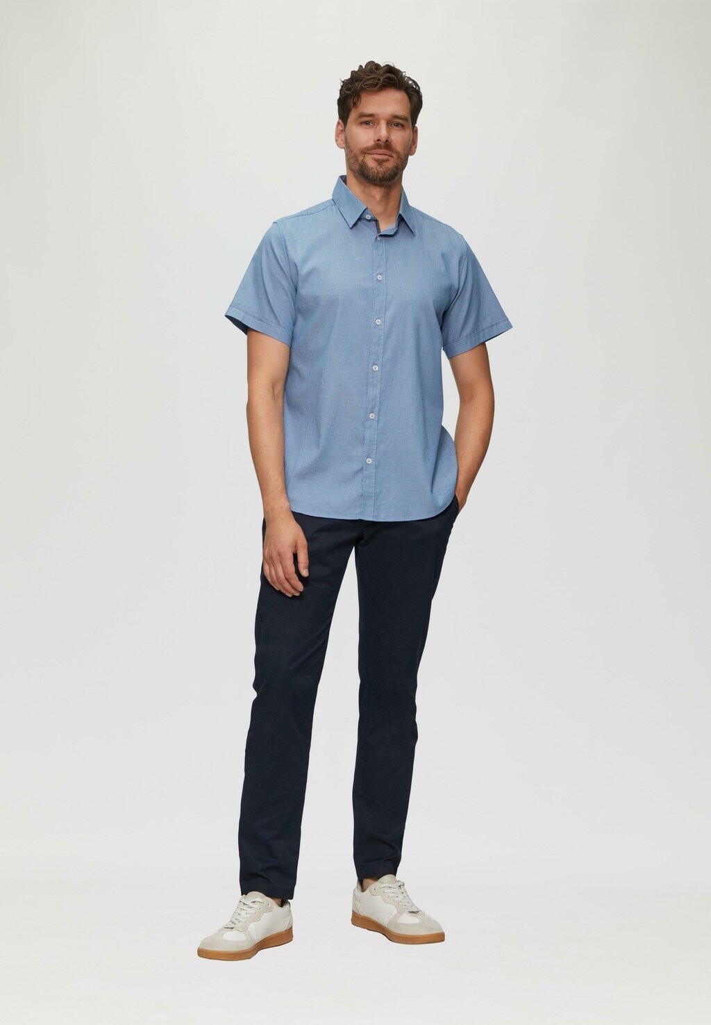 

Рубашка MIT CHAMBRAY DETAILS s.Oliver, синий