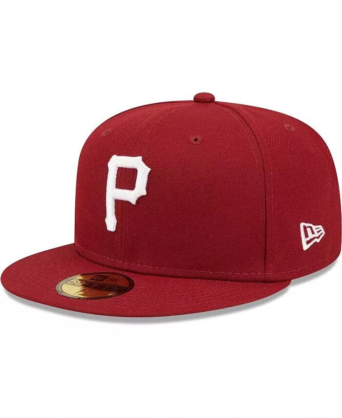

Мужская кепка Cardinal Pittsburgh Pirates Logo белая 59FIFTY приталенная кепка New Era