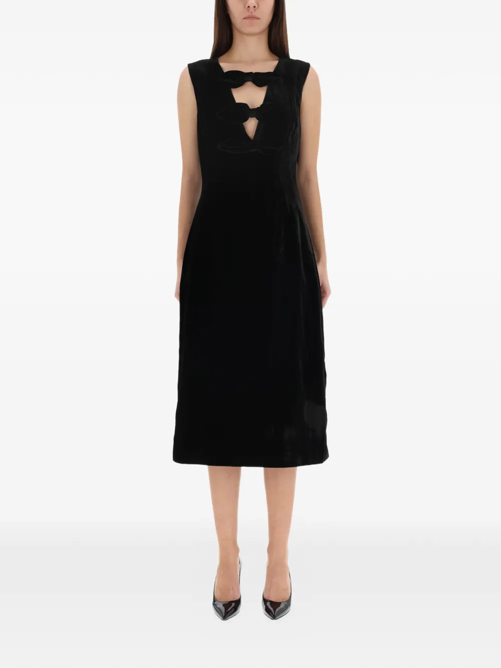 

Миди-платье с бантом Baum Und Pferdgarten, черный