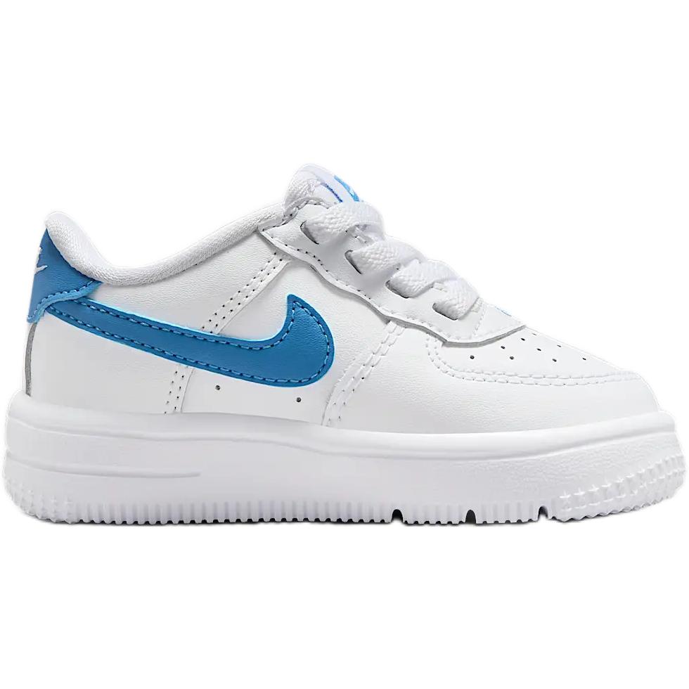 Nike Air Force 1 нескользящие амортизаторы низкие детские ботинки white для малышей — фото 3