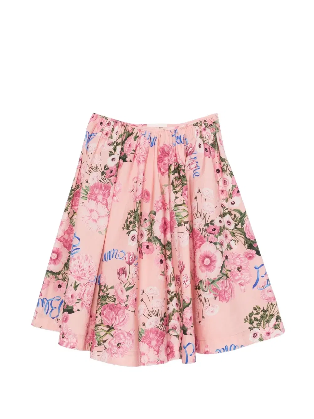 Юбка с цветочным принтом Miss Blumarine, розовый