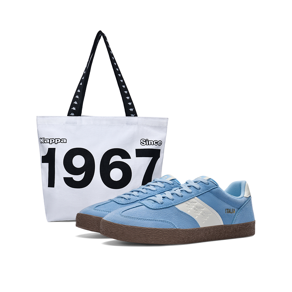 

Kappa Кроссовки Back to Back Anti Slip Wear Resistant Low Top German Army Trainers Unisex Product Moon Blue Classic White