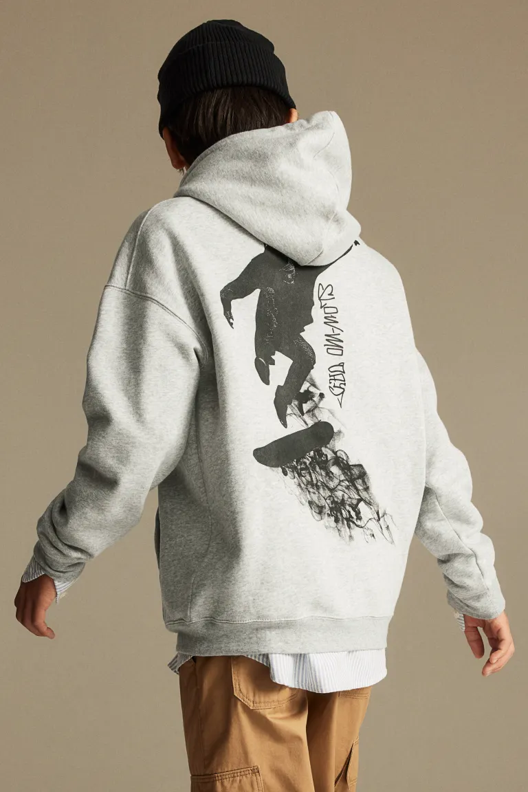 

Толстовка с капюшоном H&M, серый