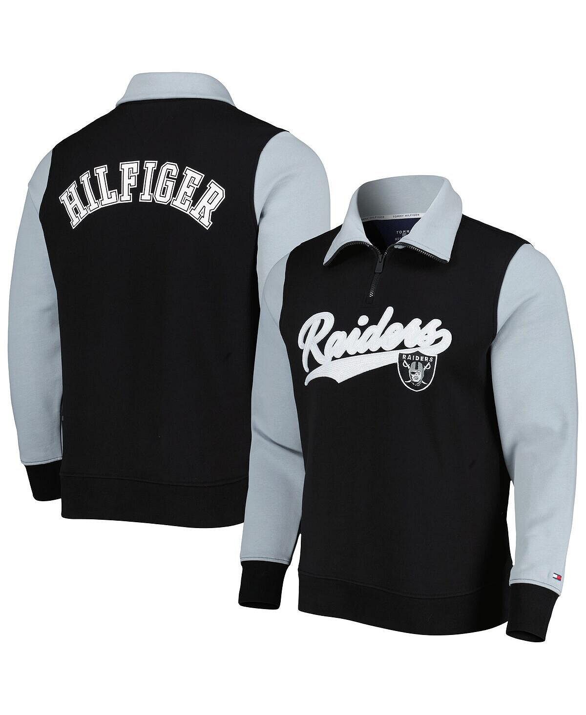 

Мужская черная, серебряная футболка с молнией четверти Las Vegas Raiders Aiden Tommy Hilfiger, Черный, Мужская черная, серебряная футболка с молнией четверти Las Vegas Raiders Aiden Tommy Hilfiger